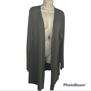 Shiela Rose Olive, Open Front Long Sleeve Sweater Size 2X